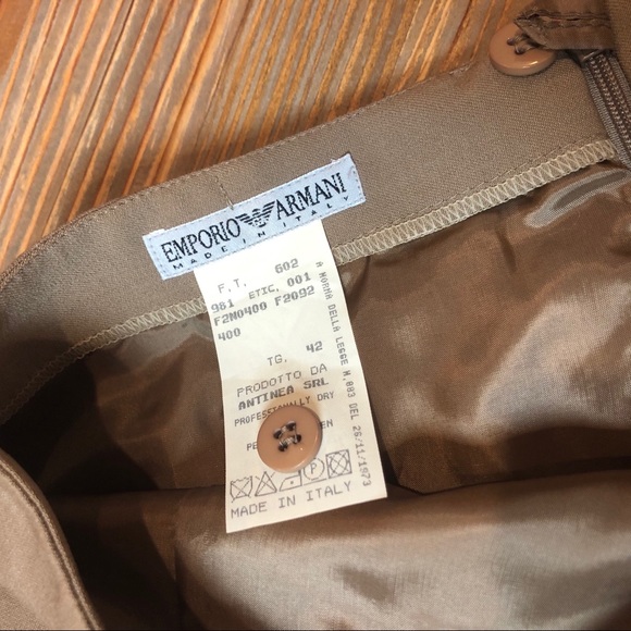 Emporio Armani Vintage Tan Skirt - Picture 2 of 5